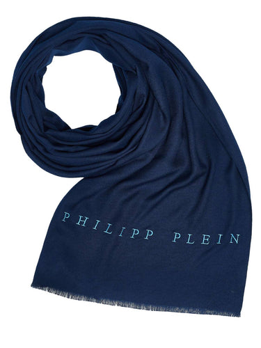 Philipp Plein Schal Halstuch Stola mit gesticktem Logo